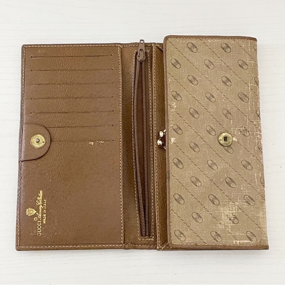 Gucci vintage monogram canvas and leather accessory collection wallet - Picture 5 of 11